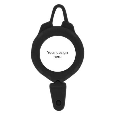 Custom Round Badge Reels -Flexible Hook - Snap Clip - Qty 100