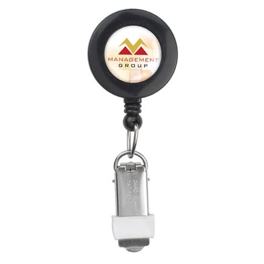 Custom Round Badge Reels w/ Swivel Spring Clip & Card Clamp - Qty 100