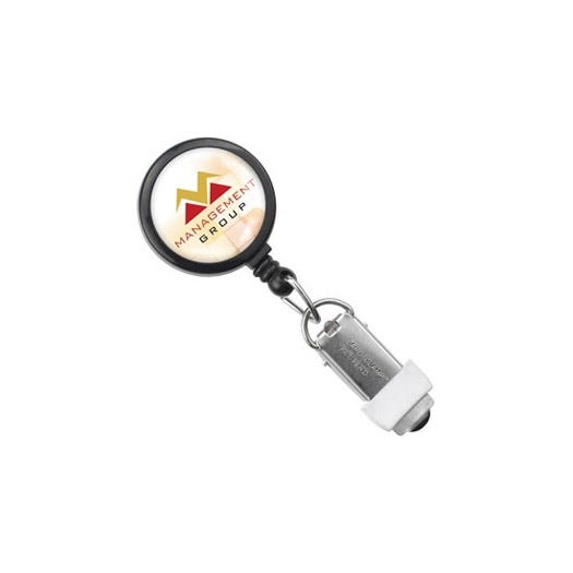 Custom Round Badge Reels - 1.25'' - Belt Clip - Card Clamp - 100 per pack