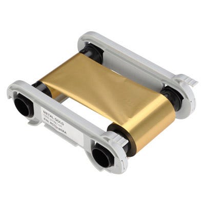 Evolis RCT016NAA Gold Monochrome Ribbon - K - 1,000 prints