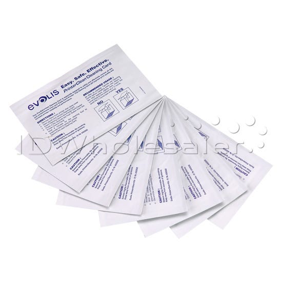 Evolis A5021 Complete Cleaning Kit - Cleaning Cards, Swabs & Wipes