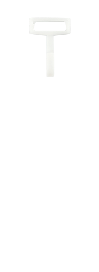 Narrow White Plastic Hook