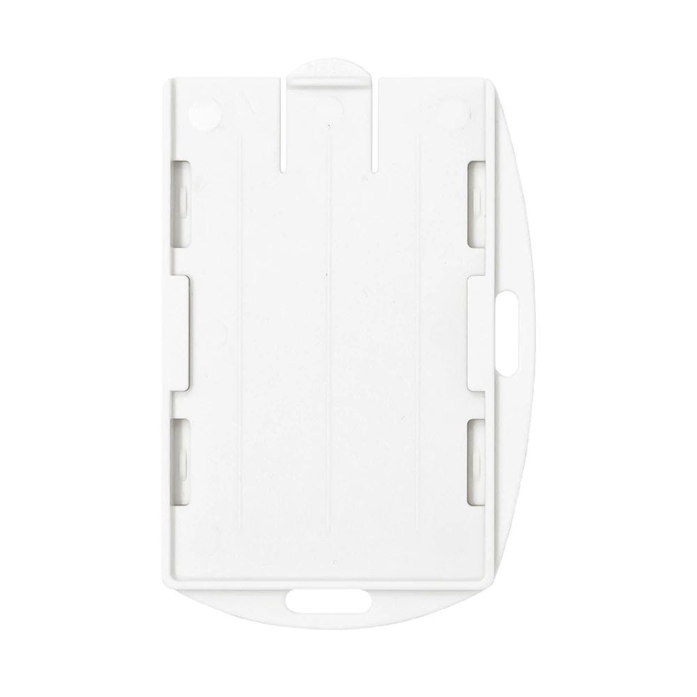 Natural Rigid NextLife Compostable Badge Holder - 2 Card Holder - Vertical or Horizontal - 100 Per Pack