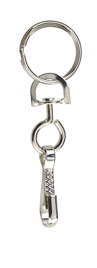 Split Ring with Swivel Hook