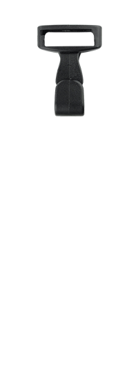 Black Wide Plastic Hook