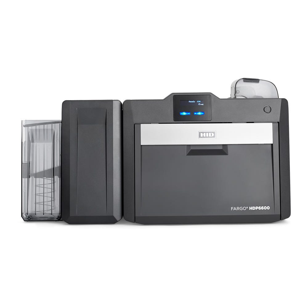 Fargo HDP6600 ID Card Printer - Dual-Sided with Card Flattener and Contact/Contactless Smart Encoding