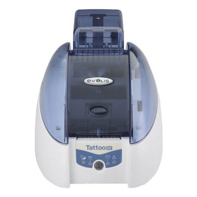 Evolis Tattoo 2 Rewrite ID Card Printer Single-Sided with Magnetic Stripe Encoding